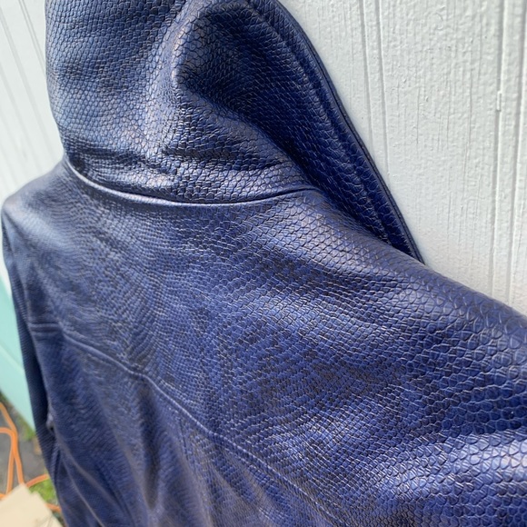 Reptile Blue biker coat - Picture 11 of 12